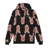 Men's Repeating Rabbit Head Logo Hoodie -Playboy Clothing PLAYBOY MENSGLOWHOODIE 013