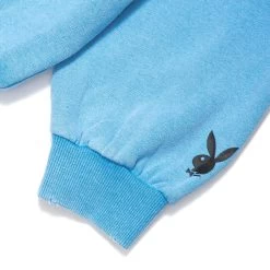 Women's Playboy Forever Hoodie -Playboy Clothing PLAYBOY PACSUN BLUE COLD SHOULDER SWEATSHIRT ORANGE DETAIL 05 db29d663 ca01 43af af27 5af43bb71224