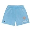 Women's Contrast Stitch Boyfriend Short -Playboy Clothing PLAYBOY PACSUN BLUE SWEAT SHORTS ORANGE HENNA INSPIRED 01