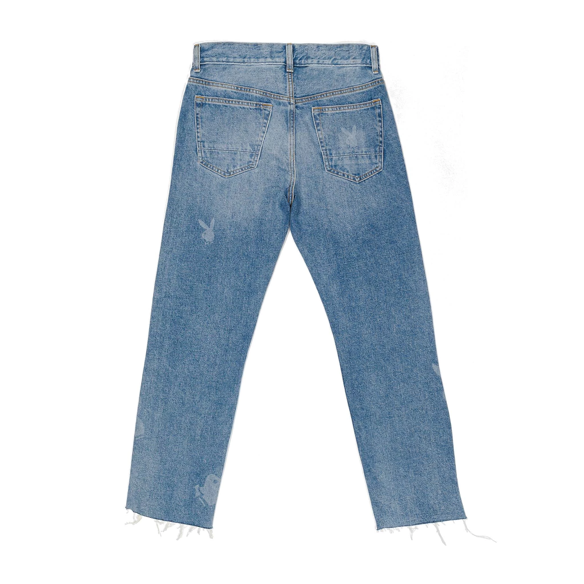 Men's Medium Wash Vintage Denim Pants 4 Men's Medium Wash Vintage Denim Pants - Image 2