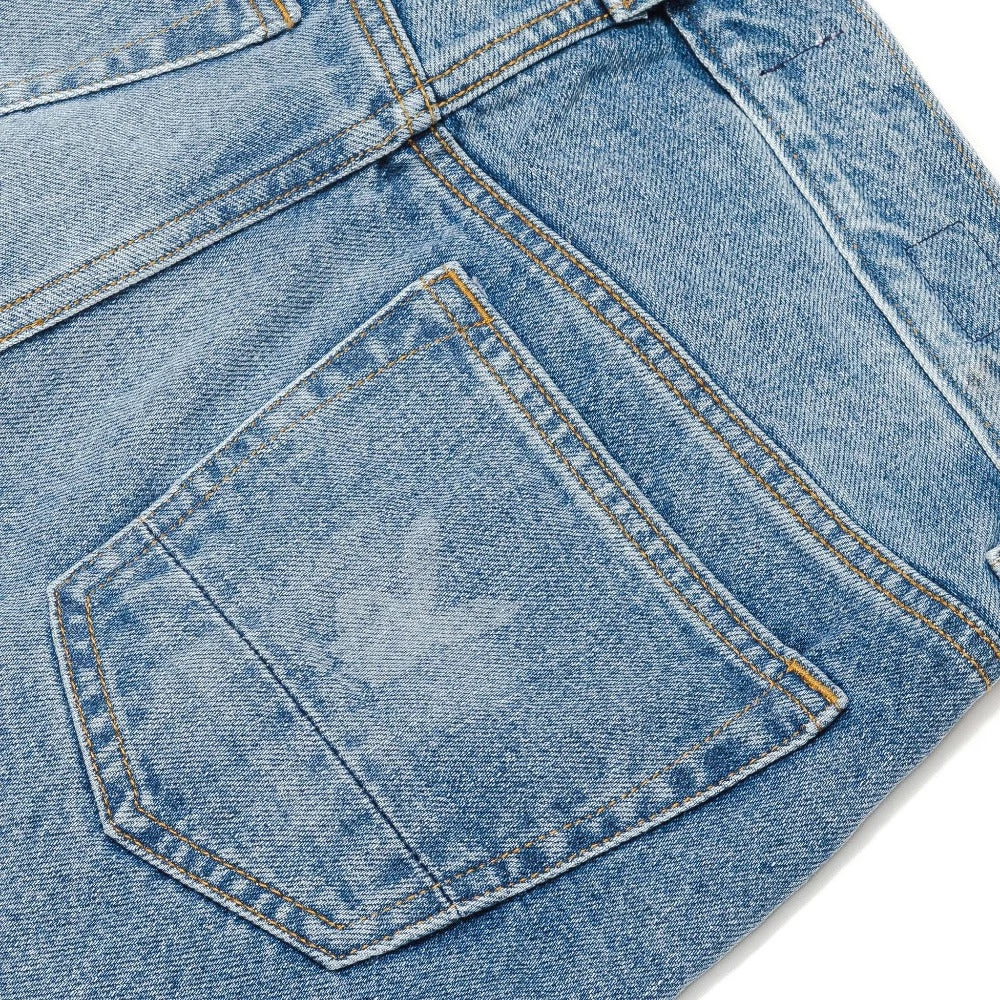 Men's Medium Wash Vintage Denim Pants 6 Men's Medium Wash Vintage Denim Pants - Image 4