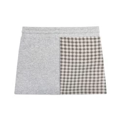 Women's Varsity Plaid Mini Skirt -Playboy Clothing PLAYBOY PACSUN PLAID PATCHWORK SKIRT GREY 02