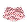 Women's Heart Lounge Boxer Shorts -Playboy Clothing PLAYBOY PB LOUNGE BOXER RED WHITE 01