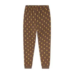 Playboy X John Richmond Repeating Rabbit Head Sweatpants -Playboy Clothing PLAYBOY PBXJOHNRICHMOND FLEECESWEATPANTS BROWN BACK