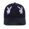 Playboy X HUF Rhinestone 6 Panel Hat -Playboy Clothing PLAYBOY RHINESTONE 6 PANEL NAVY HT00651 NAVY 01
