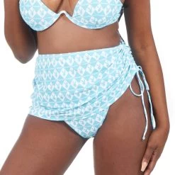 Women's Monogram Mini Sarong -Playboy Clothing PLAYBOYPLAYBOYMONOGRAMMINISARONG LIGHT BLUE 01 68d723de e810 42d9 8358 da8537651e06