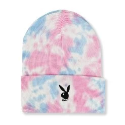 Rabbit Head Knit Beanie Tie Dye -Playboy Clothing PLAYBOY BEANIE 2A