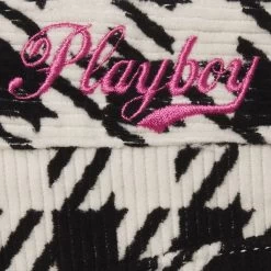Women's Houndstooth High Waisted Mini Skirt -Playboy Clothing PLAYBOY HIGHRISESLITMINISKIRT HOUNDSTOOTH 03