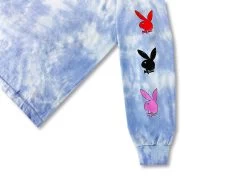 Tokyo Club Tie-Dye Bunny Long Sleeve -Playboy Clothing PLAYBOY LS 1D 1