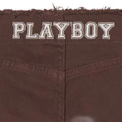 Women's Low Rise Bootcut Denim Pants -Playboy Clothing PLAYBOY PBLOWRISEBOOT BROWN 031