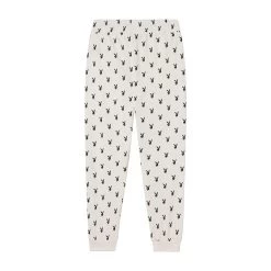 Playboy X John Richmond Repeating Rabbit Head Sweatpants -Playboy Clothing PLAYBOY PBXJOHNRICHMONDFLEECESP OFF WHITE 02