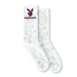 Rabbit Head Paisley Crew Socks