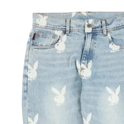 Playboy X Pleasures Scatter Denim Pants -Playboy Clothing PLSRS PB 3301 e58088c8 e7cd 4f24 964e deee1eb72b15