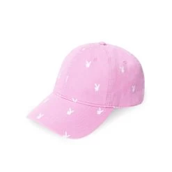 All-Over Rabbit Head Hat -Playboy Clothing Playboy All OverRabbitHeadHat Pink 02