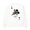 Ace Of Club Crewneck Sweatshirt White -Playboy Clothing Playboy Color Bars Ace of Clubs Crewneck White 02