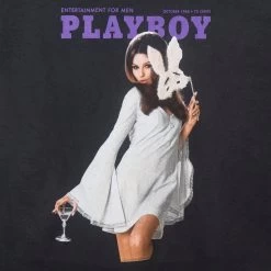 October 1968 Cover T-Shirt -Playboy Clothing Playboy October 1972 Cover T Shirt black 04
