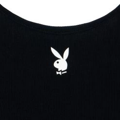Women's Classic Cami Top -Playboy Clothing Playboy PacSun Ribbed Tank Black 03 064d86e9 2ef6 4634 8226 347dc95f80c3