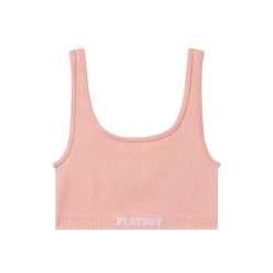 Women's Sports Bra -Playboy Clothing Playboy PacSun Womens Sports Bra Peaches and Cream 01