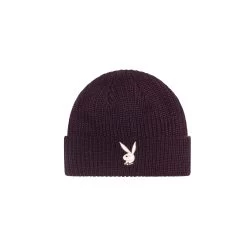 Rabbit Head Knit Beanie -Playboy Clothing Playboy Rabbit Head Knit Beanie Plum 01 84978501 d1a3 41b1 926d 2773042ba2ff