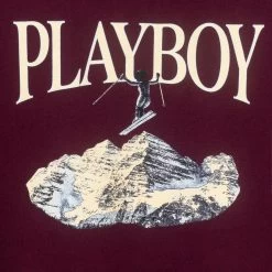 Ski Hoodie Feat. Holly Cook From Girls Of Winter 1984 -Playboy Clothing Playboy Ski Hoodie Holly Cook Girls of Winter 1984 Maroon 03
