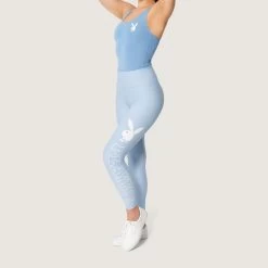 Women's Rabbit Head Legging -Playboy Clothing Playboy Womens Leggings Blue 1914 4c547b64 956b 4b4a 910e a1886a7da4a8
