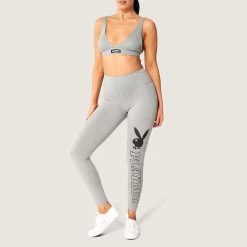 Women's Rabbit Head Legging -Playboy Clothing Playboy Womens Leggings Heather Grey 2194 66f28bf8 d744 46f8 baba 1b1289785e97
