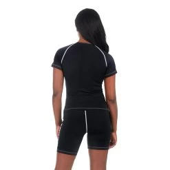 Women's Active Contrast Stitch Tee -Playboy Clothing PlayboyWomen sActiveContrastStitchTee Black 03 3211d94e 6368 4e4c b9bc c9068951db78