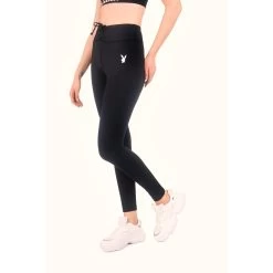 Women's Active Ruched Waistband Leggings -Playboy Clothing PlayboyWomen sActiveRuchedWaistbandLeggings Black 02 e77c5f36 720b 4e24 80bf 3058ce03b612