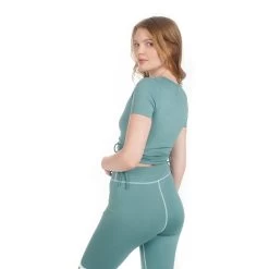 Women's Active Square Neck Crop Top -Playboy Clothing PlayboyWomen sActiveSquareNeckCropTop Green 03 532f15d5 ae4f 413c 98e0 49b019bd3865