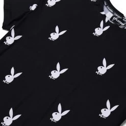 Women's All Over Bunny Tee -Playboy Clothing Playboy APO T Shirt Black 03