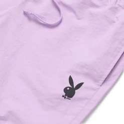 Men's Backstage Nylon Shorts 10 Men's Backstage Nylon Shorts -Playboy Clothing Playboy Backstage Nylon Short CrocusPetal 003