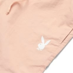 Men's Backstage Nylon Shorts 11 Men's Backstage Nylon Shorts -Playboy Clothing Playboy Backstage Nylon Short PinkSand 003