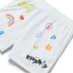 Women's Basketball Shorts -Playboy Clothing Playboy Basketball Short White 03