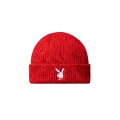 Rabbit Head Knit Beanie Red
