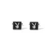 Men's Rabbit Head Cufflinks Silver -Playboy Clothing Playboy Bunny Cuff Silver 001