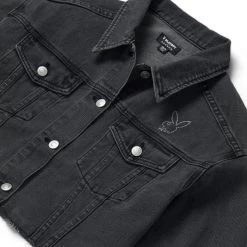 JANUARY 1986 ANDY WARHOL COVER JACKET -Playboy Clothing Playboy Cropped Trucker Grey 03 f145aedf 1846 4a9a a789 54e618732ee1