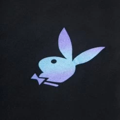 Holographic Repeating Masthead T-Shirt -Playboy Clothing Playboy Holographic Tee Blk 03 d9a421b4 6fcf 498c a4b0 cc1906b70599