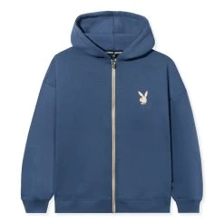 Lifestyle Zip-Up Hoodie -Playboy Clothing Playboy Lifestyle Zip Through Hoodie Lt Blue 01 72b06e94 f8e7 45cd aeb5 00274d41df90