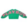 Women's Back Graphic Oversized Knit Sweater -Playboy Clothing Playboy MG Masthead Sweater Green 03 2e88ca99 e240 431c a29f 2f3f27838f51