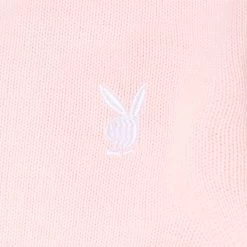 Women's Back Graphic Oversized Knit Sweater 16 Women's Back Graphic Oversized Knit Sweater -Playboy Clothing Playboy MG Masthead Sweater Pink 04 91bd9ba2 d623 4bb3 a138 932a819e858f