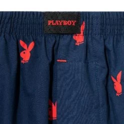 Repeating Rabbit Head Lounge Shorts -Playboy Clothing Playboy MavrickBoxerShorts BlueRed 3 d8937ca5 e774 4d5a af3f 94e518191bde
