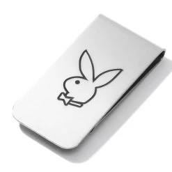 Silver Rabbit Head Money Clip Silver -Playboy Clothing Playboy Money Clip Silver 003