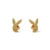 Bunny Stud Earrings -Playboy Clothing Playboy Precious Bunny StudEarrings Gold 001