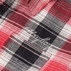 Men's Script Flannel -Playboy Clothing Playboy Premier Flannel Red 003