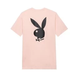 Rabbit Head Logo T-Shirt -Playboy Clothing Playboy Rabbit Head Mens Shirt Pink 3
