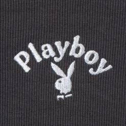 Classic Cropped Racer Tank -Playboy Clothing Playboy Racer Crop Top Black 03 9fbdfe26 1544 4c89 926c 30b1e5c4b860