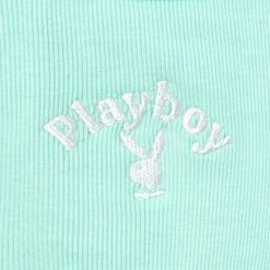 Classic Cropped Racer Tank -Playboy Clothing Playboy Racer Crop Top Mint 04 4925b708 9efd 4184 8889 1aed0b8e8e5d