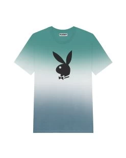 Men's Rabbit Head Ombre T-Shirt -Playboy Clothing Playboy RisingGradient Tee Blue 02 4d510bd5 cca0 4277 90b0 7d0c74a5146e