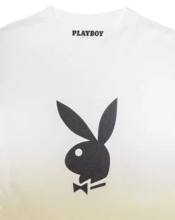 Men's Rabbit Head Ombre T-Shirt -Playboy Clothing Playboy RisingGradient Tee Wht Yllw 03 67090acc fb73 4310 a735 080858f96d56