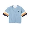 Women's Lake V-Neck -Playboy Clothing Playboy V Neck Trim T Shirt Blue 01 75a15b95 f60f 40bf aa24 f68a16c86ba0
